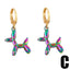 Cartoon Balloon Dog Hip Hop Colorful Metal Copper Earrings