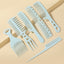 Simple Solid Color Plastic Hair Comb 6-Piece Set - Black Hairdressing and Makeup Combs