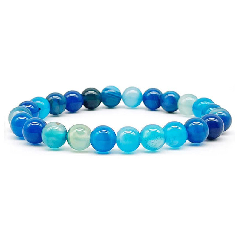 Simple Natural Stone Beaded Bracelet with 8mm Gemstones