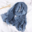 Women's Elegant Lace Trim Cotton Linen Scarf Shawl