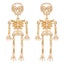 Halloween Movable Skull Pearl Earrings