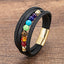 Casual Multi-Layer Leather Rope Chakra Beaded Men's Bracelet with Stainless Steel Clasp