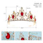 Classic Alloy Hollow Water Drop Bridal Tiara