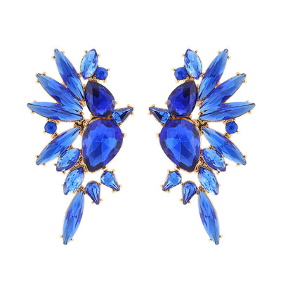 Retro Luxurious Rhinestone Wing Stud Earrings