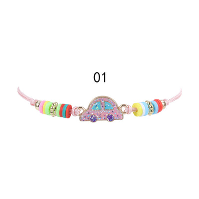 Colorful Butterfly Heart Kids' Friendship Bracelet and Necklace Set