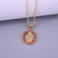 Creative Oval Virgin Mary Pendant Necklace with Rhinestone Inlay