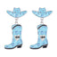 Western Cowboy Hat & Boot Rhinestone Pearl Drop Earrings for Women