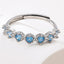 S925 Sterling Silver Colorful Zircon Open Ring for Women