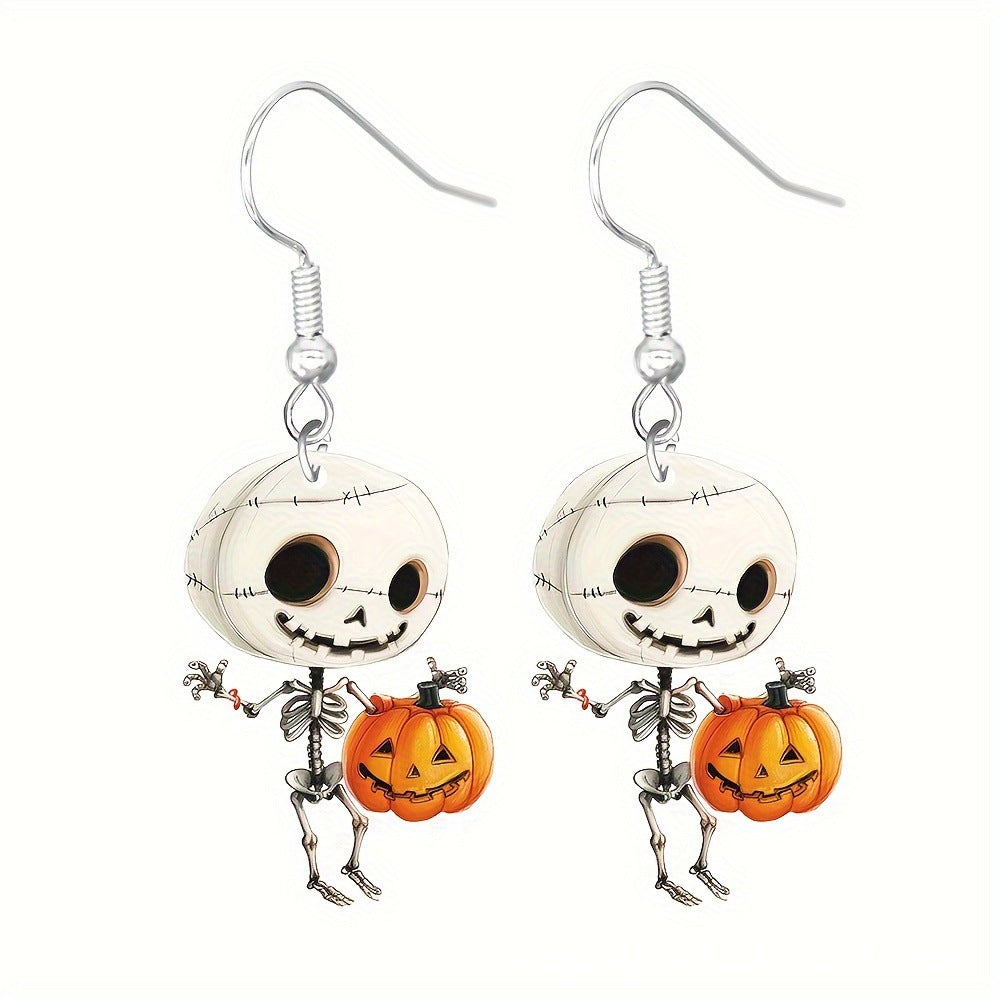 1 Pair Halloween Cartoon Character Acrylic Drop Earrings