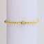 18k Gold Plated Copper Letter Zircon Beaded Stretch Bracelet