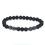 Retro Matte Black Magnetic Stone Beaded Anklet