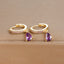 1 Pair Geometric Water Drop Zircon Stainless Steel Earrings