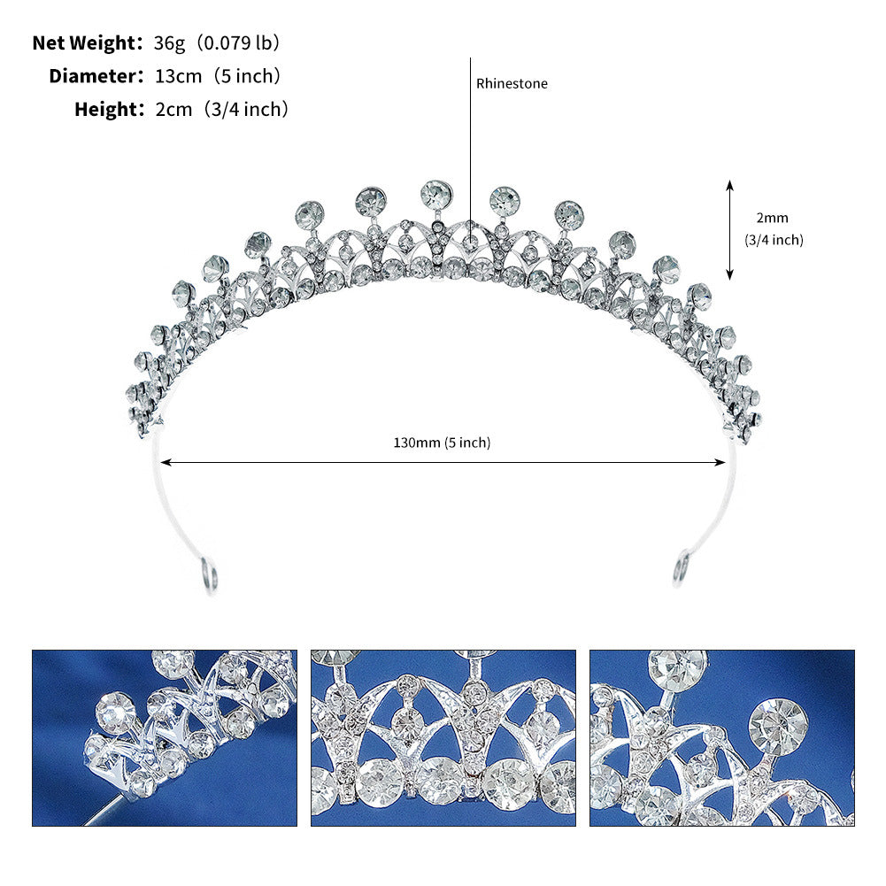 Elegant Rhinestone Princess Tiara for Weddings and Parties