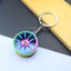 Simple Style Car Wheel Metal Keychain with Automotive Tool Charms