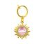 Casual Tropical Sunflower Gold Plated Rhinestone Belly Ring