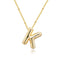 14k Gold Plated Alloy Letter Pendant Necklace