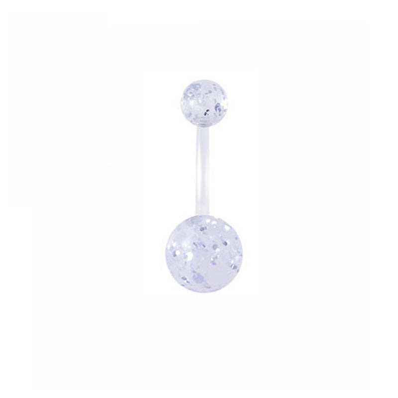 Fashion Geometric Stainless Steel Plating Zircon Belly Ring 5 Pieces