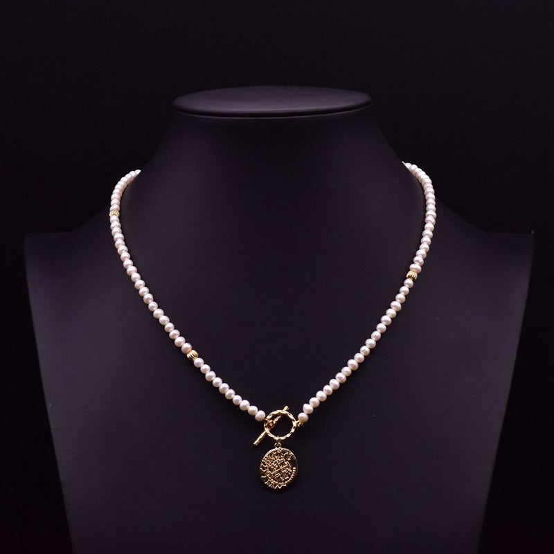 Original Design Heart Shape Freshwater Pearl 18k Gold Plated Pendant Necklace