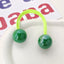 Women's Candy Color Bead Hair Tie Set - Simple Style Elastic Hair Bands