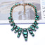 Exaggerated Geometric Glass Gemstone Women's Necklace