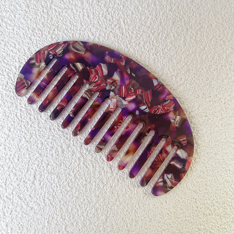 Retro Vintage Acetate Wide Tooth Hair Comb for Women