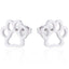 Paw Print Stainless Steel Animal Ear Studs - Cute Vintage Design