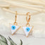 Retro Ethnic Triangle Heart Evil Eye Earrings