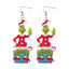 Cartoon Character Grinch Christmas Acrylic Drop Earrings