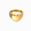 Retro 18k Gold Plated Stainless Steel Heart Ring