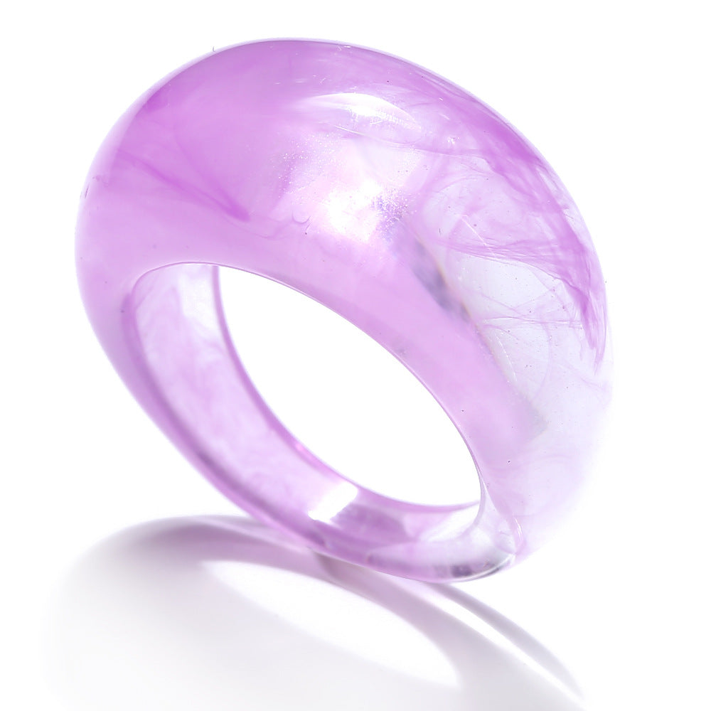 Wholesale Geometric Resin Ring for Women - Elegant Style Size 8