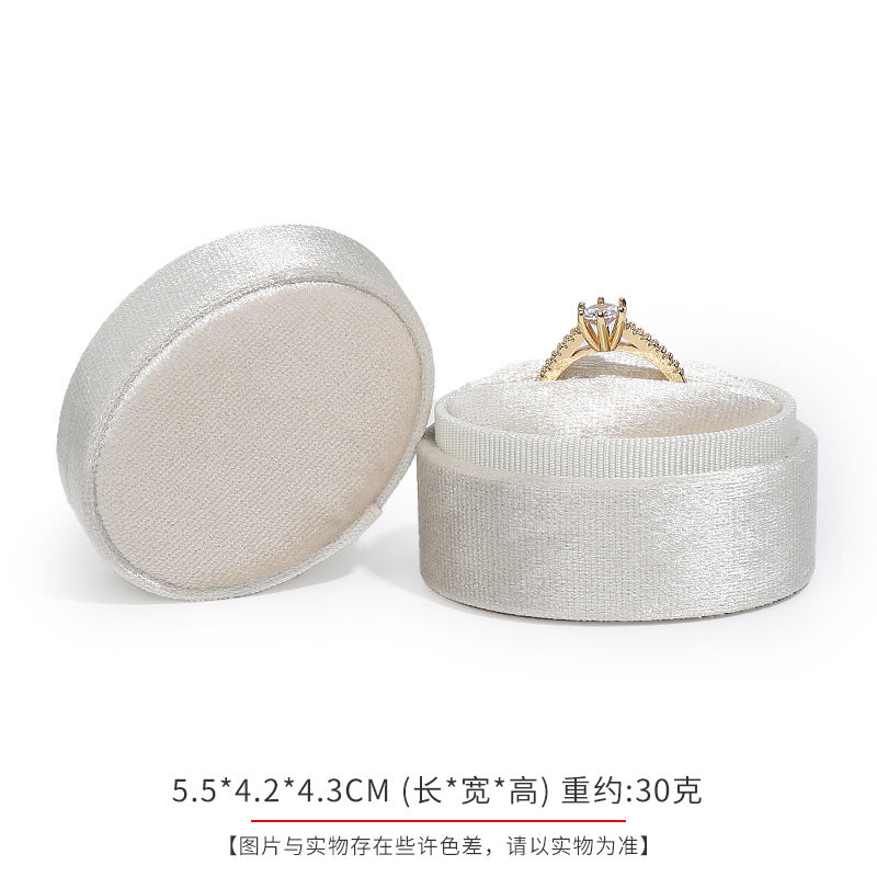 Elegant Oval Flannel Jewelry Box for Rings and Accessories