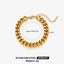 18K Gold Plated Stainless Steel Twist and Cuba Chain Bracelet Set