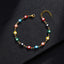 Stainless Steel Enamel Eye Bracelet - Fashionable Beaded Jewelry for Women and Couples