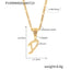 18K Gold Plated Titanium Steel Cursive Letter Pendant Necklace with Zircon Accents