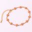 Fashion Daisy Enamel Flower Necklace and Bracelet Set - 18k Gold Plated