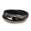 Ethnic Style Round PU Leather Multi-Layer Crystal Pendant Women's Bracelet