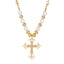 Gothic Punk Cross Pearl Layered Women's Necklace