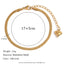 Geometric Figaro Chain 18k Gold Plated Stainless Steel Bracelet for Women