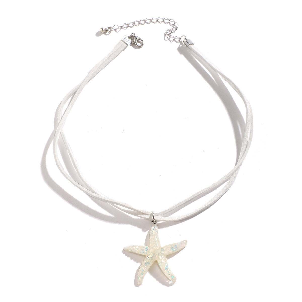 Vacation Beach Starfish Resin Pendant Necklace - Simple Style Ocean-Inspired Women's Jewelry