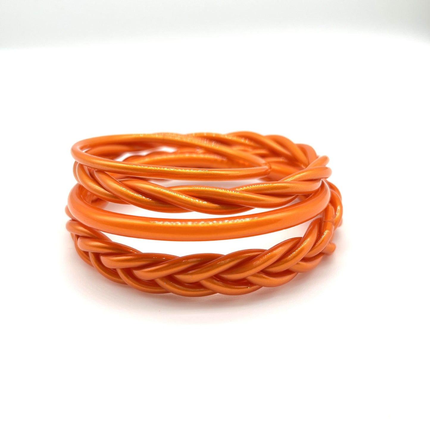 Simple Style Unisex Silica Gel Braided Bangle Bracelet