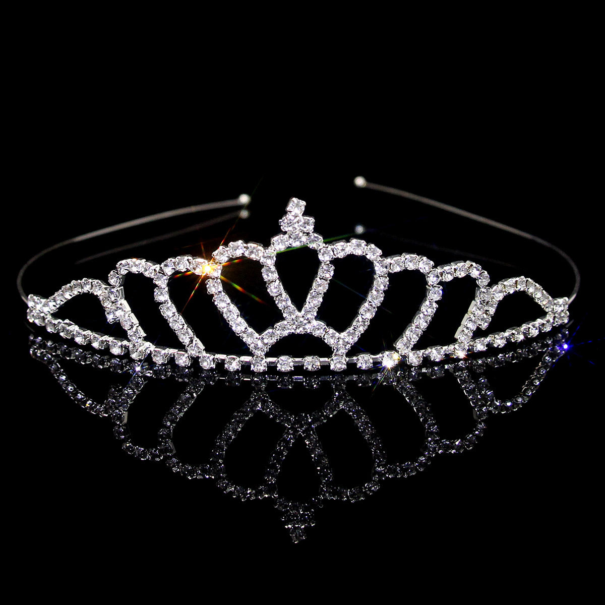 Women's Elegant Bridal Rhinestone & Pearl Crown Headband