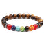 Fashion Multicolor Lava Stone & White Agate Beaded Bracelets