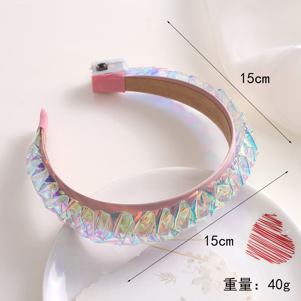 Creative Luminous Color Film Headband for Kids - Halloween and Christmas Party Dress Up Accessories