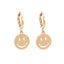 Minimalist Geometric Glossy Sequin Smiley Face Earrings