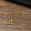 Simple Geometric U-Shape 18K Gold Plated Stainless Steel Men's Pendant Necklace