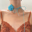 Princess Vintage Rose Floral Choker Necklace for Women