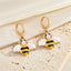 European American 3D Bee Insect Creative Earrings