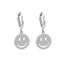 Minimalist Geometric Glossy Sequin Smiley Face Earrings