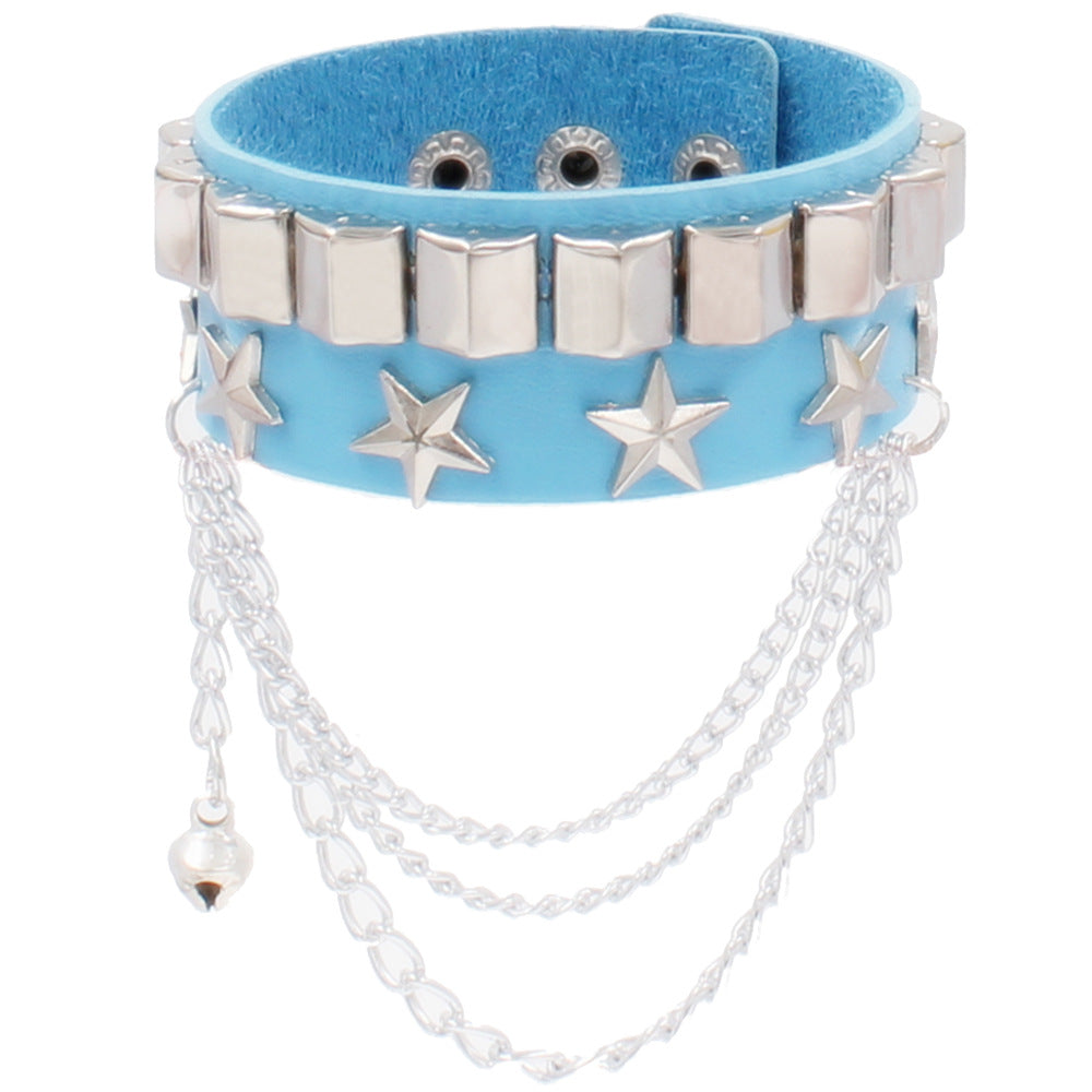 Punk Skull Multi-Layer Leather Rivet Bracelet