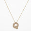 IG Style Minimalist Letter Zircon Pendant Necklace - Gold & Silver Plated